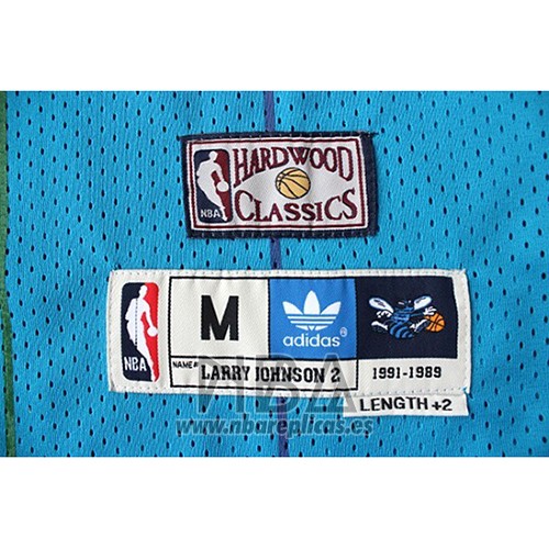 Camiseta Charlotte Hornets Larry Johnson NO 2 Retro Azul